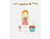 Miss Strawberry Illustration - Gray